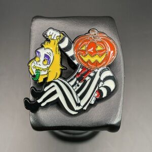 Beetlejuice Halloween enamel pin